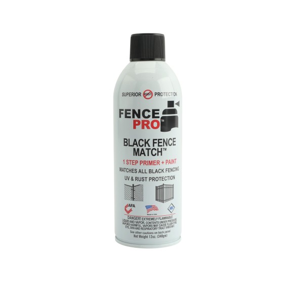 Galv-Pro Black Spray Paint Hi-Performance Enamel Color Match Glossy Acrylic Touch-Up Aerosol Paint For Powder Coated Fence - 12 oz. Can