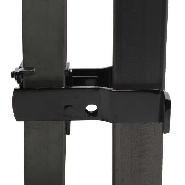 Heavy Duty Square Frame Fulcrum Strong Arm Gate Latch - Fits 2" Square Gate Frame x 2 1/2" Square Gate Post - Black
