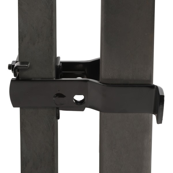 Heavy Duty Square Frame Fulcrum Strong Arm Gate Latch - Fits 2" Square Gate Frame x 3" Square Gate Post -Black