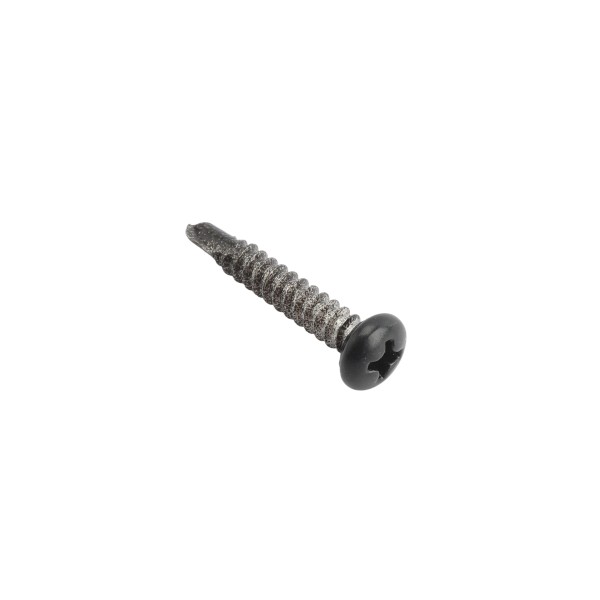 Elite #8 x 1" Stainless Steel Self Drill Screws For Aluminum Fence (Black)