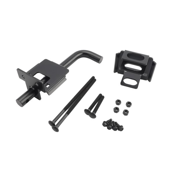 Goliath Heavy Duty Industrial Dumpster Gate Latch Lockable - Slide Bolt Latch  For Double Drive Gate Powder Coated Black