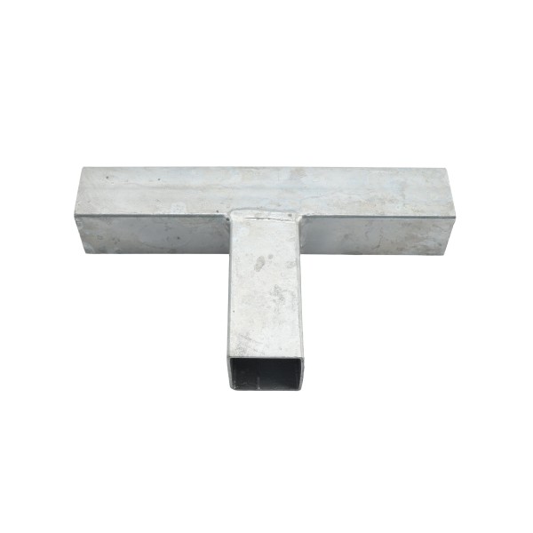 Square 3 Way Bracket for 1 1/2" SQ / 2" SQ Tubing Hot Dip Galvanized Steel