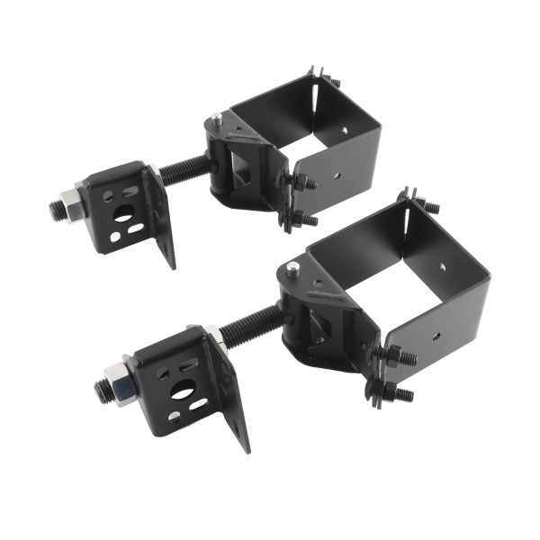 1 3/4" or Larger Square Gate Frame x 4" Square Post - Heavy-Duty Industrial Square To Square 180 Degree Gate Hinge for Dumpster Gates (Stainless Steel)