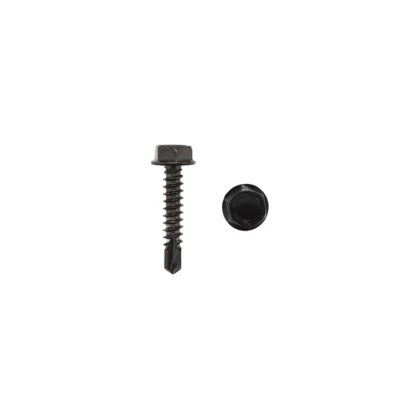 Jerith #10 x 1" Stainless Steel Screw For Aluminum Fence (Black)