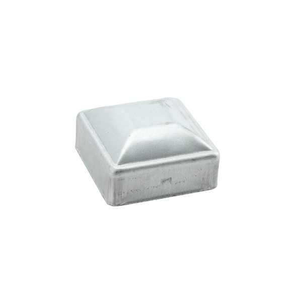 2" Square Pressed Steel Dome Cap Galvanized Steel - Square Post Caps 2x2