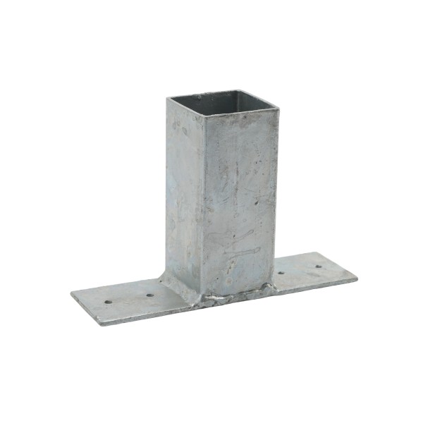 Square Floor Flange for 1 1/2" SQ / 2" SQ Tubing Hot Dip Galvanized Steel