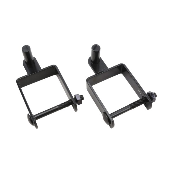 2 1/2" x 2 1/2" Square Male Black Hinge Pair With Nut And Bolt Assembly (5/8" Pintle)