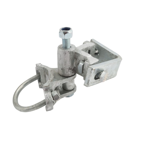 3" (2 7/8" OD) Round to 2" Square Chain Link Fence Gate Hinge - 180 Degree Hinge Round to Square
