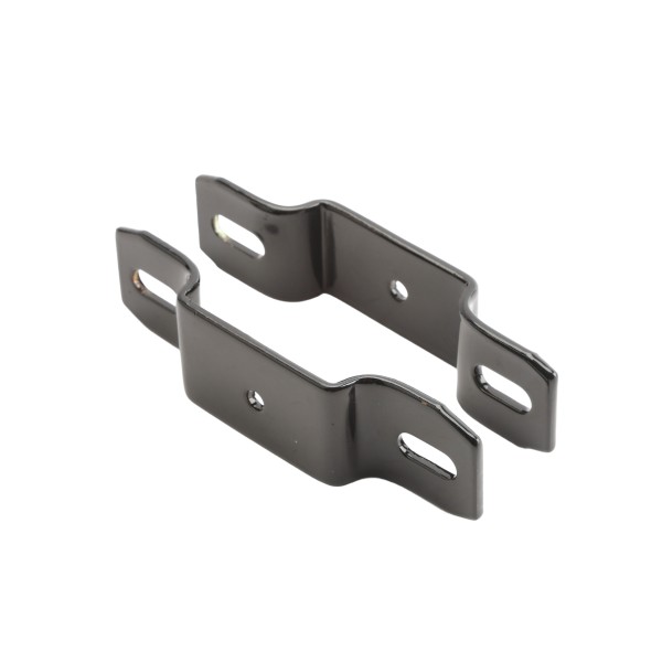 2" Sq. Steel Ornamental Fence Line Bracket Black (Set) - Compare to Ameristar