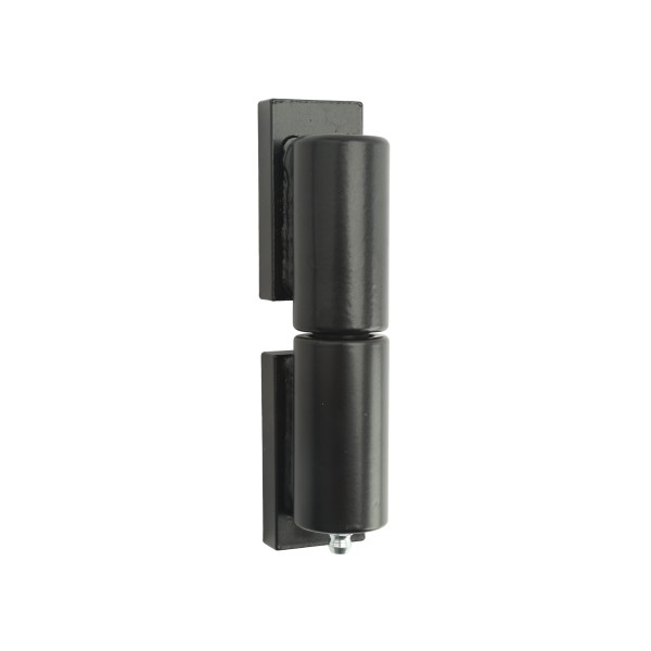 5" Weld-On Barrel Hinge with Ball Bearing, Plates, and Grease Zerk (Zinc and Powder-Coated Black)