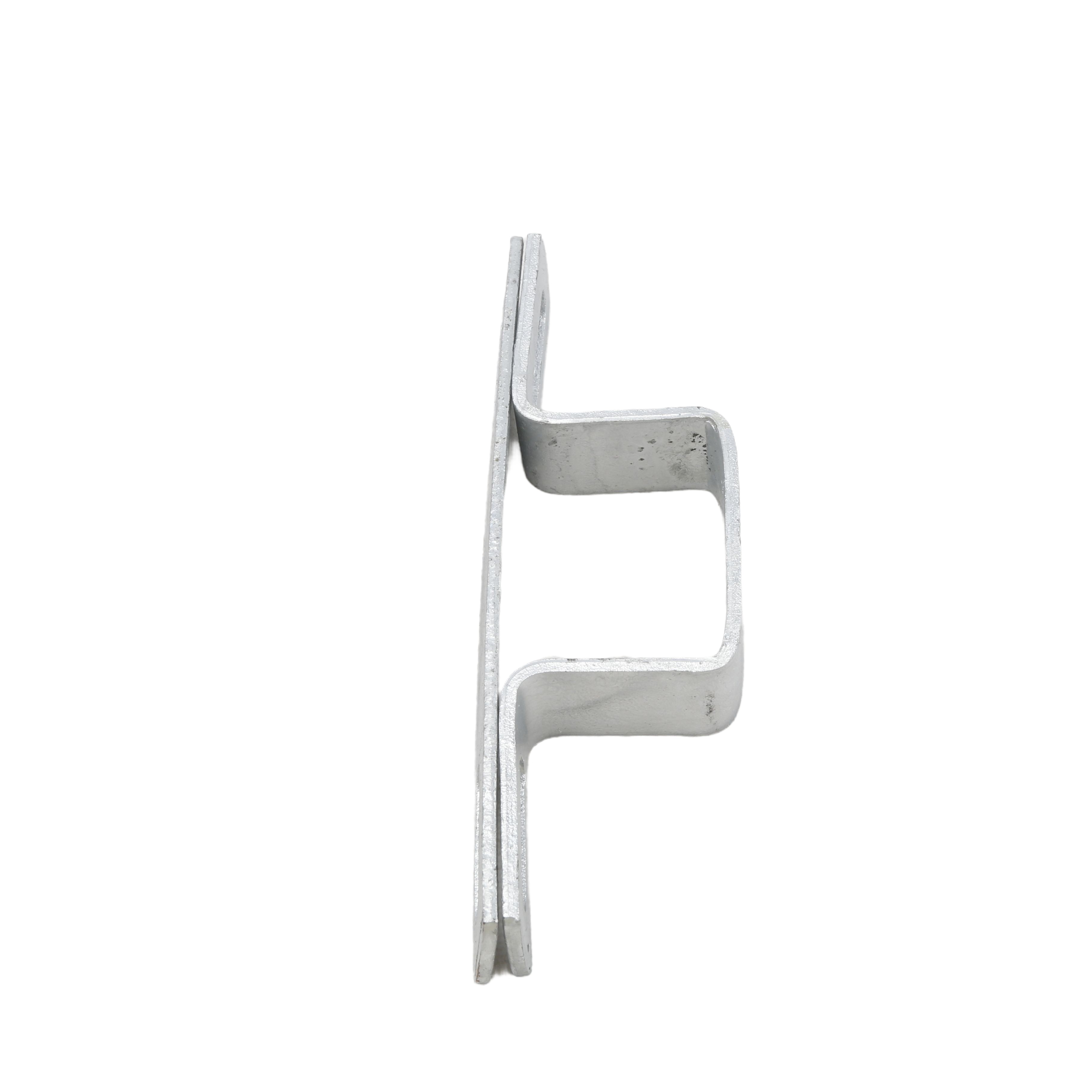 2 Post x 1 Rail Square Welded Wire Clamp Chain Link Galvanized Steel -  Ornamental Fence Square Clamps - Square Fence Fittings