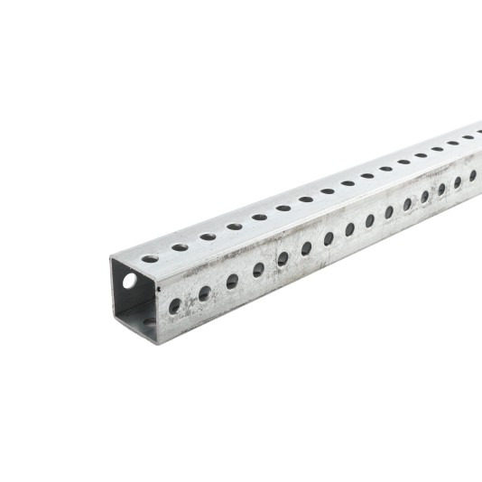 Telspar 2 x 2" Square Sign Post with Holes 7' Long 12 Gauge (Pre-Galv Plus G90) 