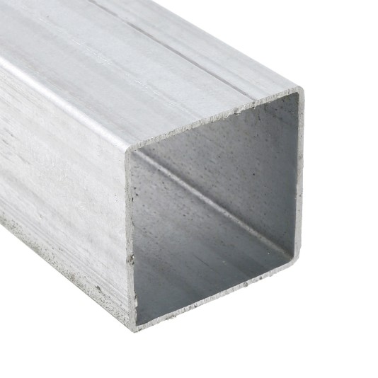 8' Long x 2 1/2" x 2 1/2" Square Galvanized Steel Tubing (0.0625" Wall) - Square Steel Pipe