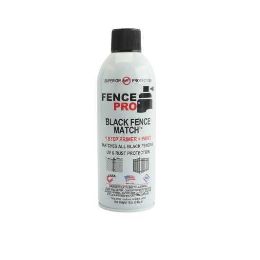 Galv-Pro Black Spray Paint Hi-Performance Enamel Color Match Glossy Acrylic Touch-Up Aerosol Paint For Powder Coated Fence - 12 oz. Can