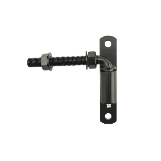 Chain Link 5/8" x 5" Male J-Bolt with Bolt on Barrel Hinge with Ball Bearings and Grease Zerk (Zinc and Powder Coated Black)