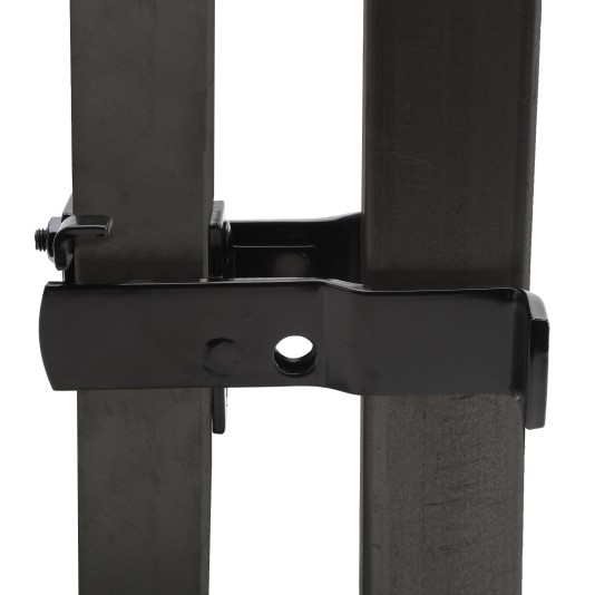 Heavy Duty Square Frame Fulcrum Strong Arm Gate Latch - Fits 2" Square Gate Frame x 2 1/2" Square Gate Post - Black