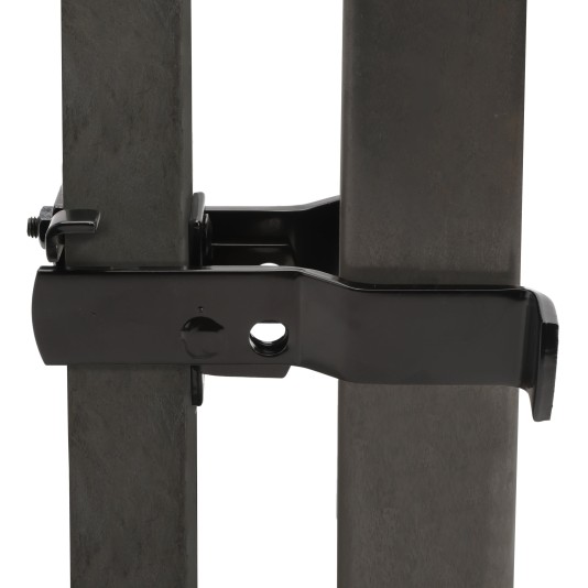 Heavy Duty Square Frame Fulcrum Strong Arm Gate Latch - Fits 2" Square Gate Frame x 3" Square Gate Post -Black