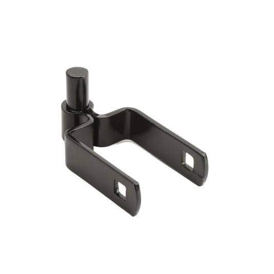 2" X 2" Square Male Gate Post Black Hinge Chain Link Galvanized Steel (5/8 Pintle)