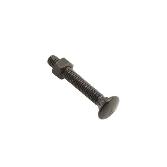 Chain Link 3/8" x 2 1/2" Carriage Bolt & Nut (HDG & Powder Coated Black)