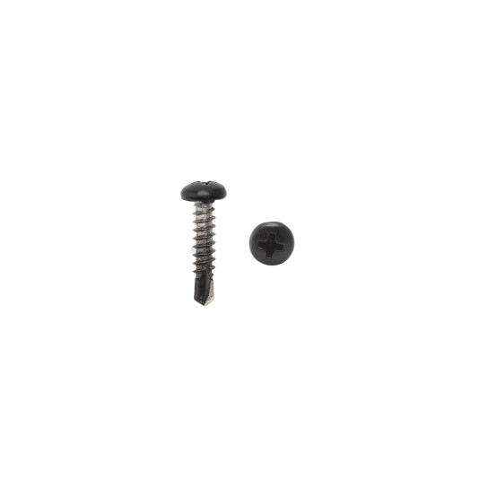 Elite #8 x 3/4" Stainless Steel Self Drill Screw For Aluminum Fence (Black) (Default)
