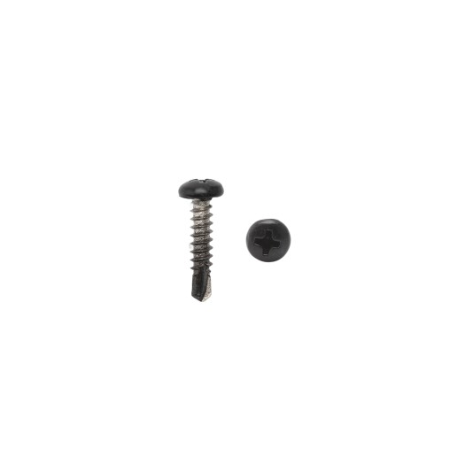 Elite #8 x 3/4" Stainless Steel Self Drill Screw For Aluminum Fence (Black)