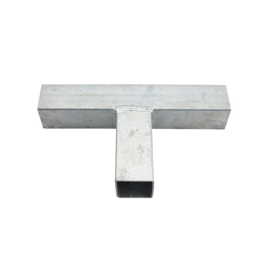 Square 3 Way Bracket for 1 1/2" SQ / 2" SQ Tubing Hot Dip Galvanized Steel