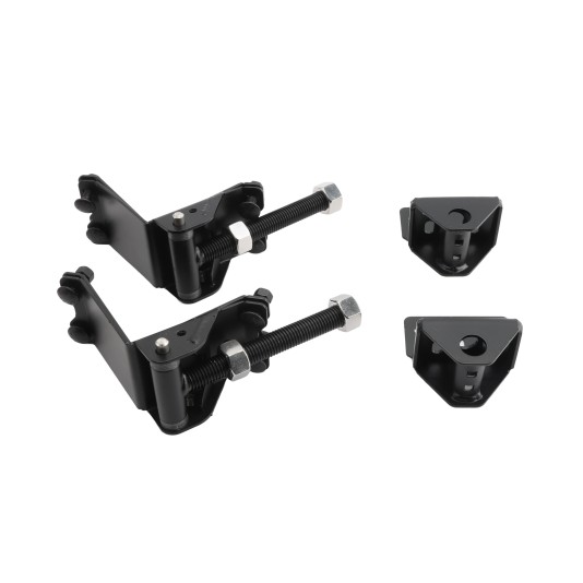 1 3/4" or Larger Square Gate Frame x 4" Square Post - Heavy-Duty Industrial Square To Square 180 Degree Gate Hinge for Dumpster Gates (Stainless Steel)