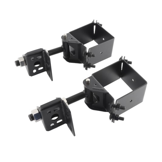 1 3/4" or Larger Square Gate Frame x 4" Square Post - Heavy-Duty Industrial Square To Square 180 Degree Gate Hinge for Dumpster Gates (Stainless Steel)