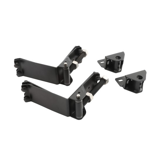 1 3/4" or Larger Square Gate Frame x 6" Square Post - Heavy-Duty Industrial Square To Square 180 Degree Gate Hinge for Dumpster Gates (Stainless Steel)