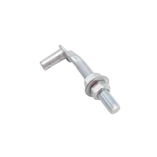 Chain Link 5/8" x 4 1/2" Male J-Bolt Gate Hinge w/ 2 Nuts (Galvanized Steel)