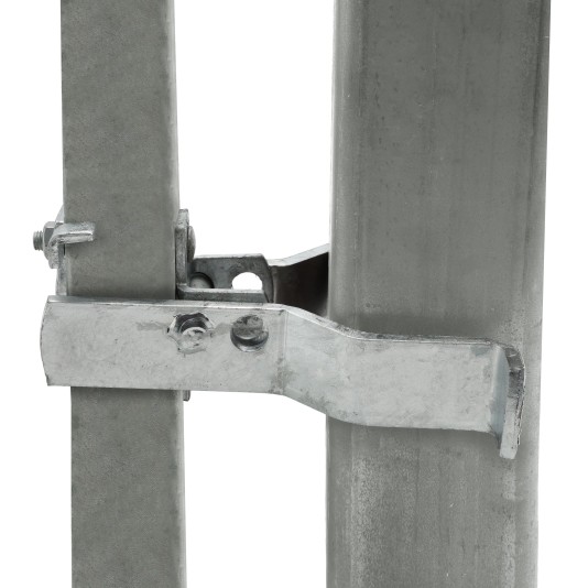 Heavy Duty Square Frame Fulcrum Strong Arm Gate Latch - Fits 2" Square Gate Frame x 4" Square Gate Post - SFL-24