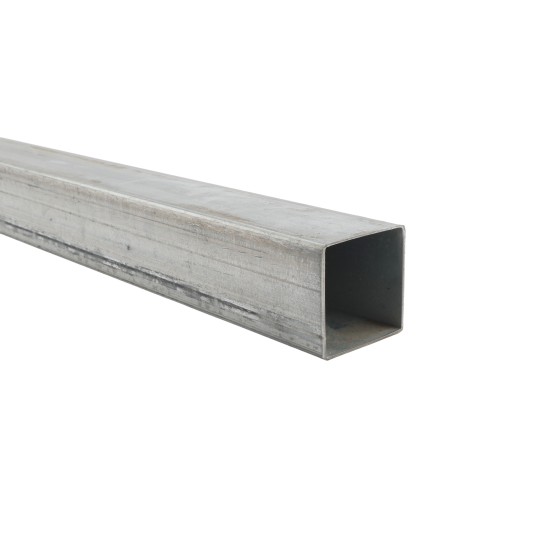 4' Long x 2 1/2" Square Galvanized Steel Tubing (0.0625" Wall) - Square Steel Pipe