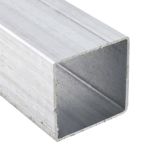 5' Long x 2 1/2" Square Galvanized Steel Tubing (0.0625" Wall) - Square Steel Pipe