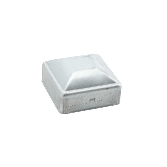 2" Square Pressed Steel Dome Cap Galvanized Steel - Square Post Caps 2x2
