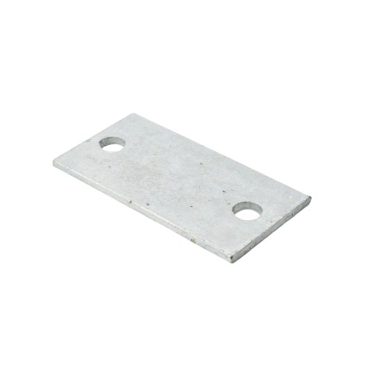 3" X 6" X 1/4" Weld-On Floor Plate Flange for Chain Link Posts (Galvanized Pressed Steel)