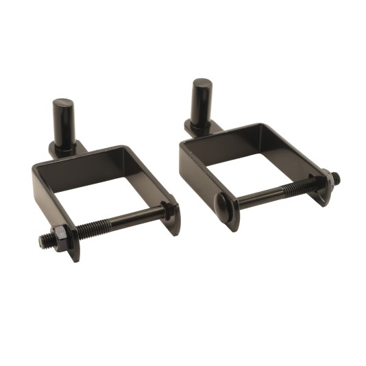 2 1/2" x 2 1/2" Square Male Black Hinge Pair With Nut And Bolt Assembly (5/8" Pintle)