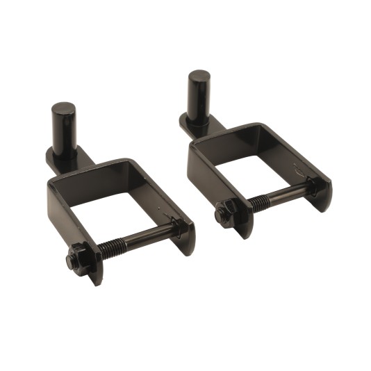 2" x 2" Square Male Black Hinge Pair With Bolt And Nut Assembly (5/8" Pintle)