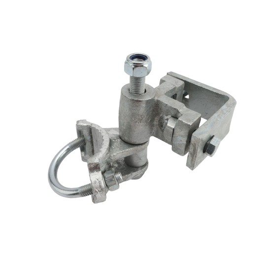 2 1/2" Round to 2" Square Chain Link Fence Gate Hinge - 180 Degree Hinge Round to Square