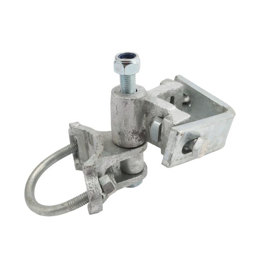 3" (2 7/8" OD) Round to 2" Square Chain Link Fence Gate Hinge - 180 Degree Hinge Round to Square
