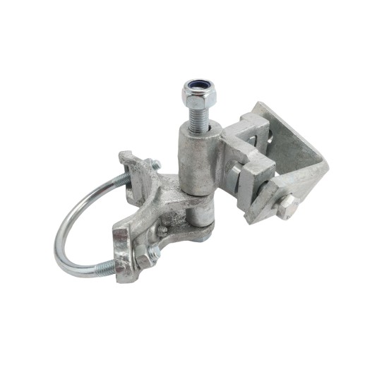 4" Round to 2" Square Chain Link Fence Gate Hinge - 180 Degree Hinge Round to Square