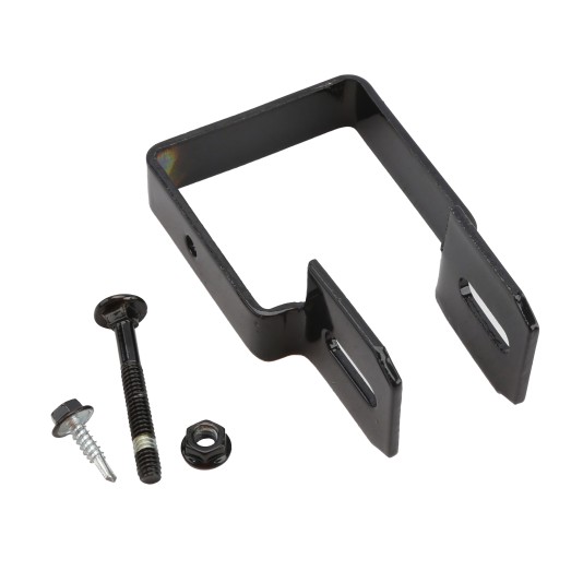 2 1/2" Sq. Steel Fence Universal Boulevard Bracket Black - Compare to Ameristar