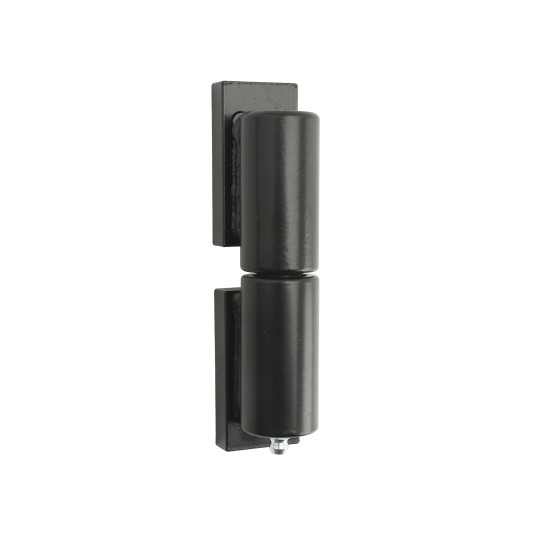 5" Weld-On Barrel Hinge with Ball Bearing, Plates, and Grease Zerk (Zinc and Powder-Coated Black)