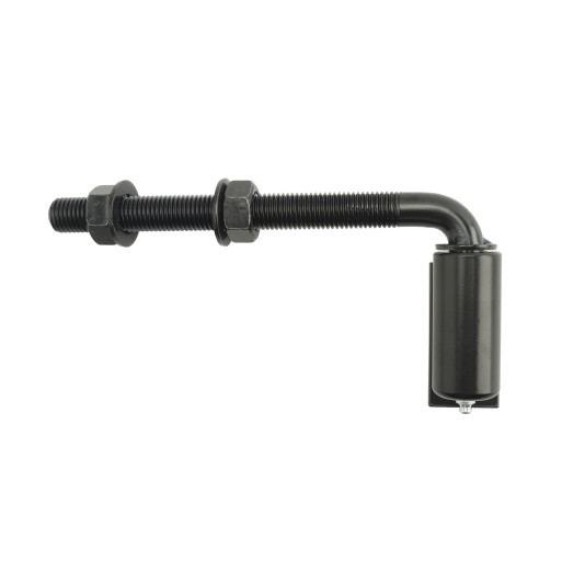 Chain Link 3/4" x 7" Male J-Bolt with Weld on Barrel Hinge with Ball Bearings and Grease Zerk (Zinc and Powder Coated Black)