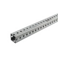 Telspar 1 3/4" x 1 3/4" Square Sign Post with Holes 7' Long 12 Gauge (Pre-Galv Plus G90)