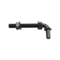 Chain Link 5/8" x 5" Male J-Bolt with Bolt on Barrel Hinge with Ball Bearings and Grease Zerk (Zinc and Powder Coated Black)