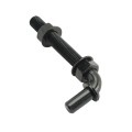 Chain Link 5/8" x 5" Male J-Bolt with Bolt on Barrel Hinge with Ball Bearings and Grease Zerk (Zinc and Powder Coated Black)