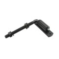 Chain Link 3/4" x 7" Male J-Bolt with Bolt on Barrel Hinge with Ball Bearings and Grease Zerk (Zinc and Powder Coated Black)