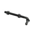 Chain Link 3/4" x 7" Male J-Bolt with Bolt on Barrel Hinge with Ball Bearings and Grease Zerk (Zinc and Powder Coated Black)