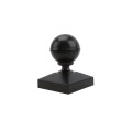 2 1/2" x 2 1/2" Aluminum Ball Post Cap For Square Aluminum Fence Post (Black)