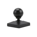 3" x 3" Aluminum Ball Post Cap For 3" Square Aluminum Fence Post (Black)